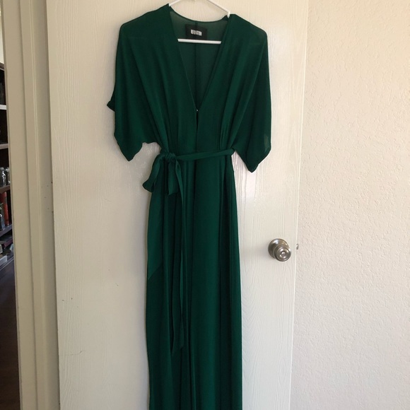 Reformation Lemongrass Jumpsuit in Emerald (Size 10) - Picture 2 of 6